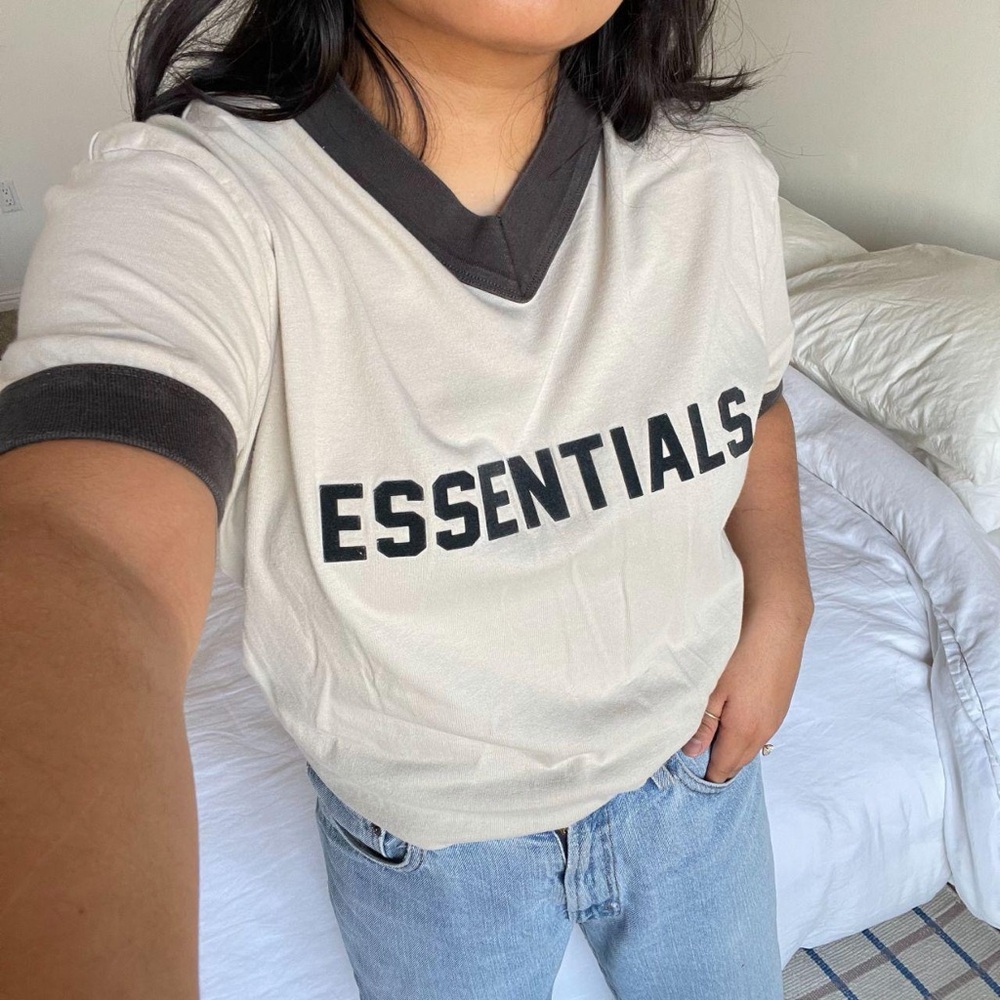 Essentials V Neck Tee - image 3